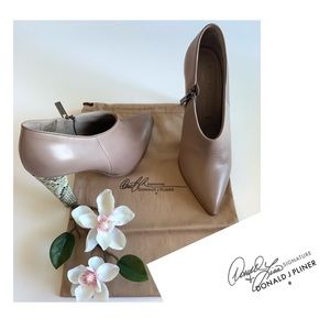 Donald J Pliner Shoes Ankle Boots Vayle-01 Taupe New